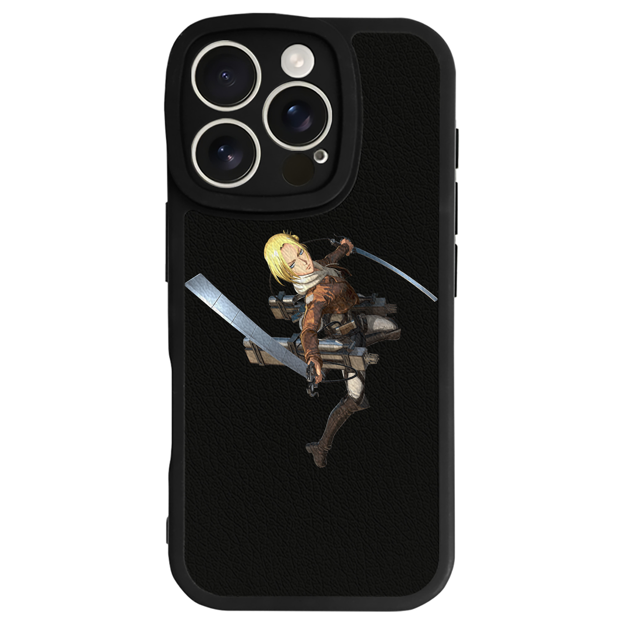 （画像用） 進撃の巨人 アニ・レオンハート Attack on Titan Annie Leonhart 【iPhone 16シリーズ対応】シリコンスマホケース（レザー調） 材質：シリコン